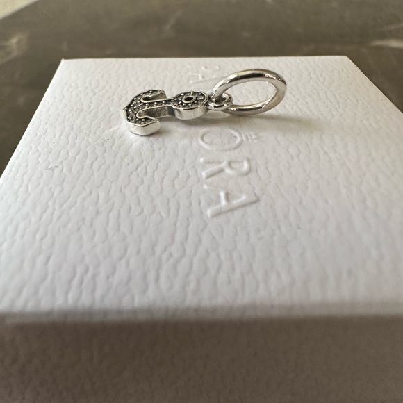 Pandora Anchor Dangle Charm 925 Ale Silver with CZ Gift Box #221 - Picture 5 of 8